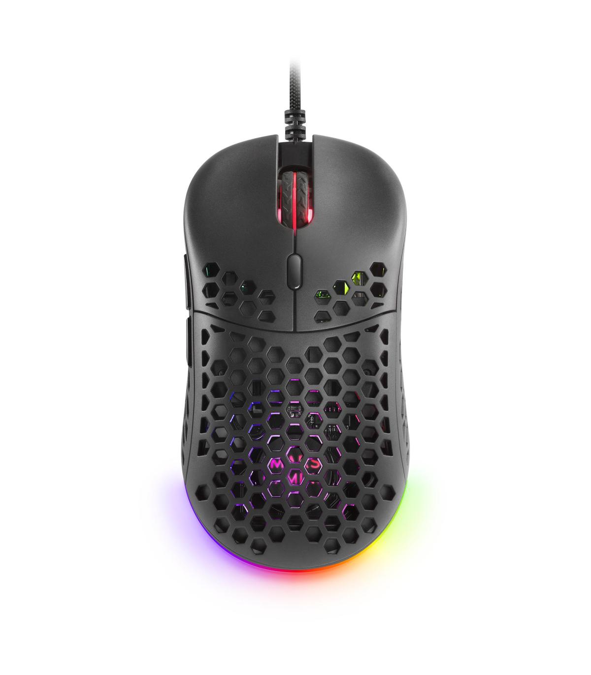 Mars Gaming Raton Gaming Ligero RGB Negro
