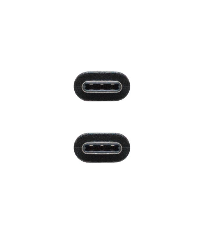 Nanocable Cable USB 2.0 3A, tipo USB-C M-USB-C M, Negro, 1.5 m
