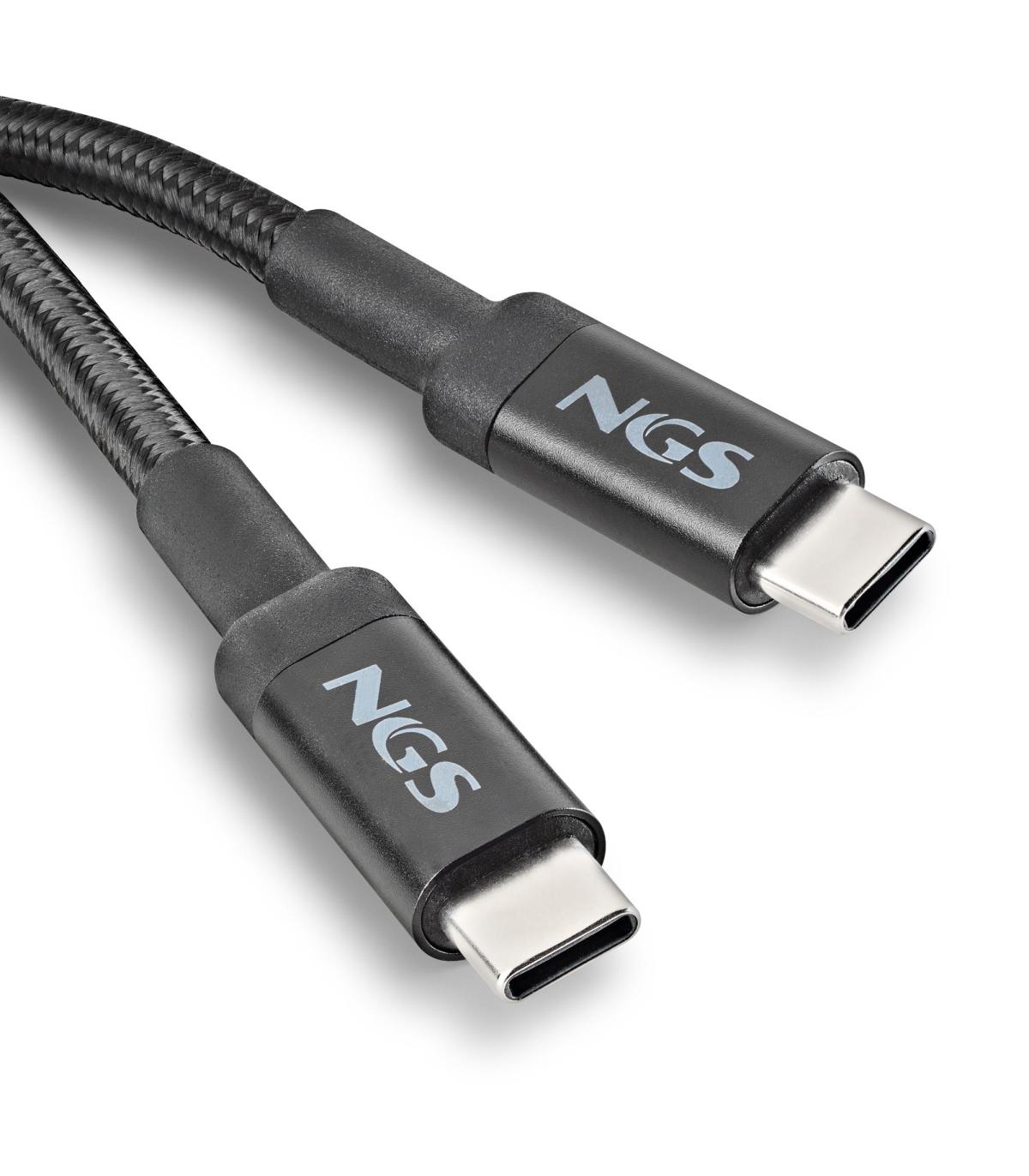 CABLE NGS CARGA RAPIDA DE USB C A USB C DE 2 M DE LONGITUD 100W