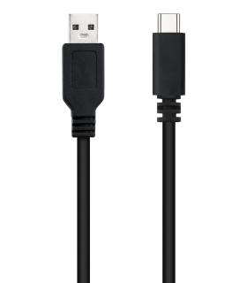 Nanocable USB 2.0, 1m cable USB USB C USB A Negro