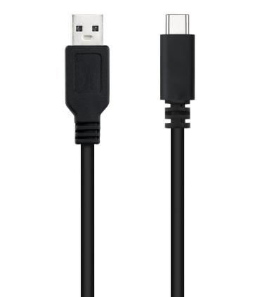 Nanocable USB 2.0, 1m cable USB USB C USB A Negro