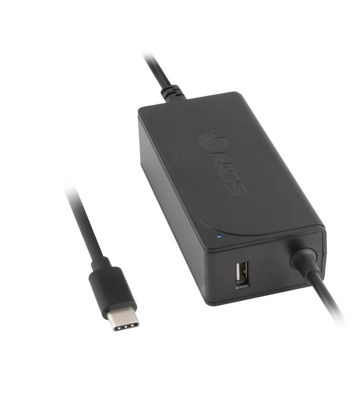 NGS Cargador Universal Automatico Para Portatil 65W USB-C - 1x USB 2.0 - Voltaje 5-20V