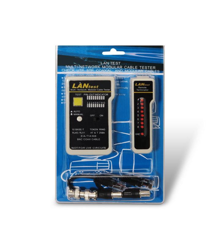 AISENS A142-0314 comprobador de cables de red Comprobador de cables UTP STP Negro, Gris