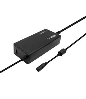 AISENS ASLC-90WAUTO-BK adaptador e inversor de corriente Interior 90 W Negro