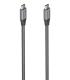 AISENS Cable USB 3.2 Gen2x2 Aluminio 20Gbps 8K@30Hz 5A 100W E-Mark, Tipo USB-C M-USB-C M, Gris, 3.0m