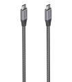 AISENS Cable USB 3.2 Gen2x2 Aluminio 20Gbps 8K@30Hz 5A 100W E-Mark, Tipo USB-C M-USB-C M, Gris, 3.0m