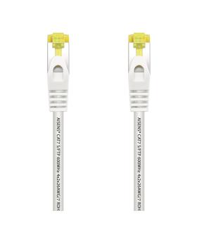 AISENS Cable De Red Latiguillo RJ45 LSZH Cat.7 600 MHz S FTP PIMF AWG26, Blanco, 1.0 m