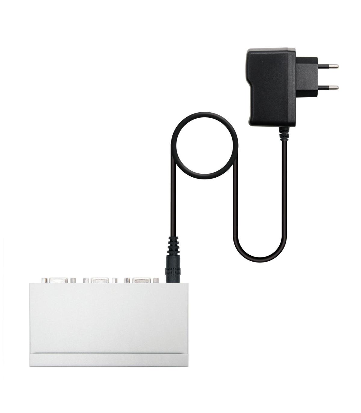 Nanocable VGA DUPLICADOR PARA 2 MONITORES CON ALIM.