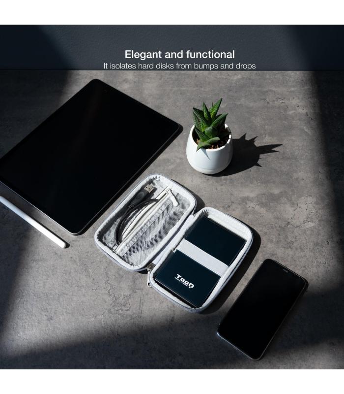 TooQ Estuche Protector para Caja Externa de 2.5”, Gris