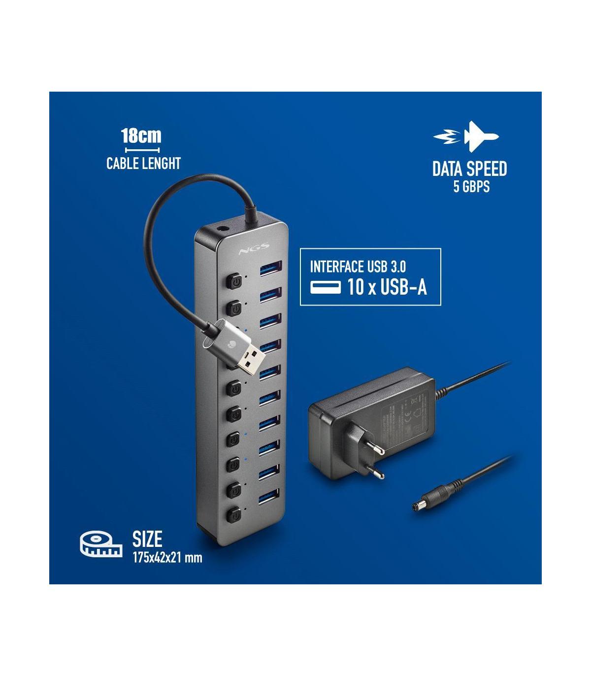 Hub USB NGS IHUB10   10xUSB 3.0