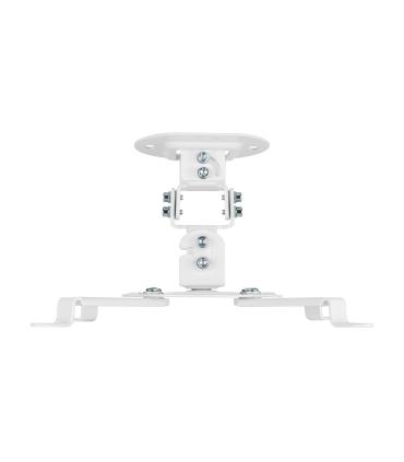 AISENS Soporte Universal Giratorio, Inclinable de Techo para Proyector 13.5Kg, Blanco
