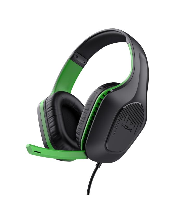 Trust GXT 415X ZIROX Auriculares Alámbrico Diadema Juego Negro, Verde