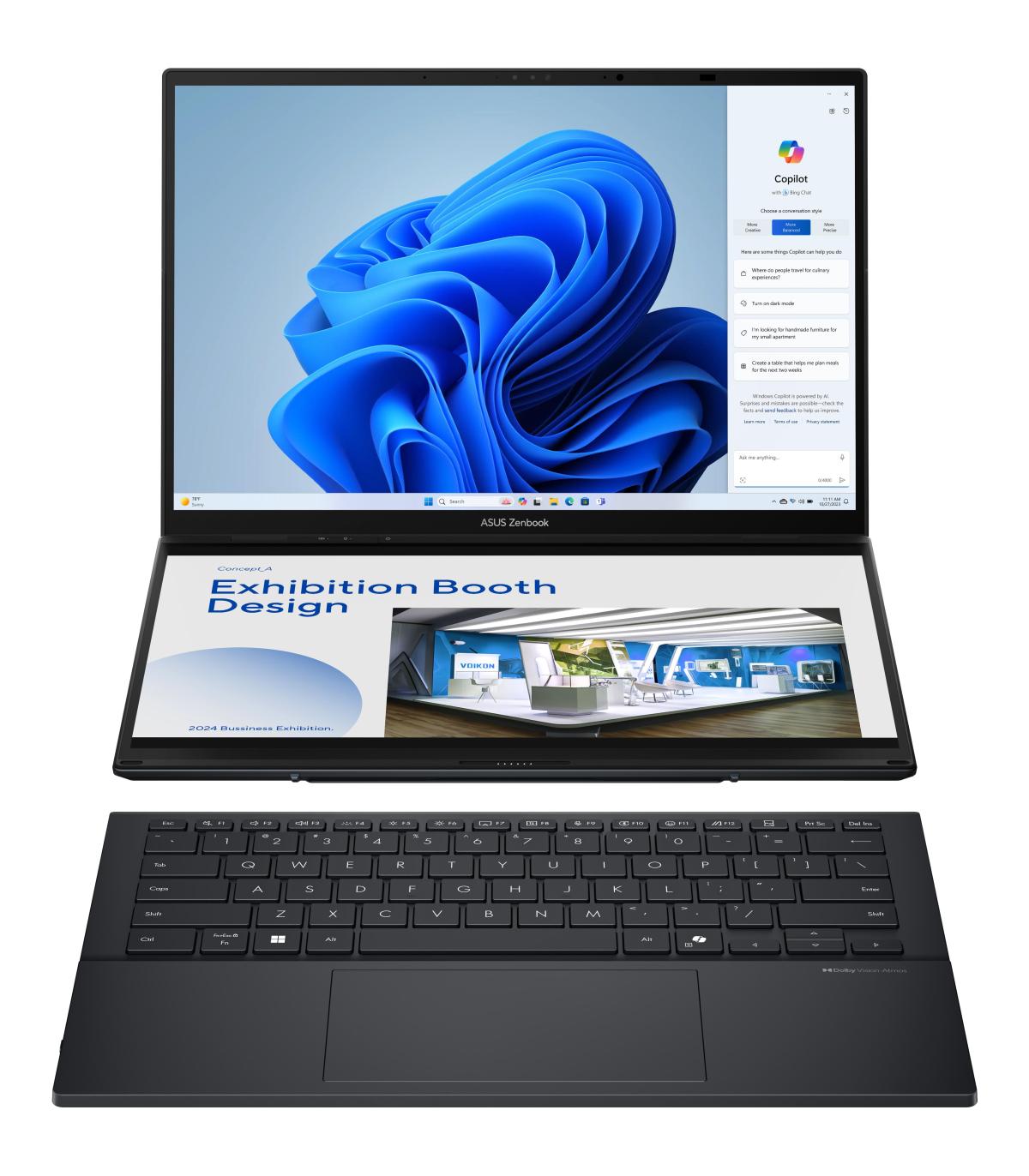 ASUS Zenbook Duo OLED UX8406CA-PZ152W - Ordenador Portátil 14" WQXGA+ 120Hz (Intel Core Ultra 9 285H, 32GB RAM, 1TB SSD, Arc