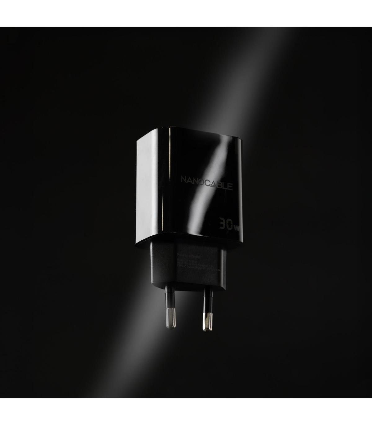 Nanocable Cargador USB-C PD 30W, Negro