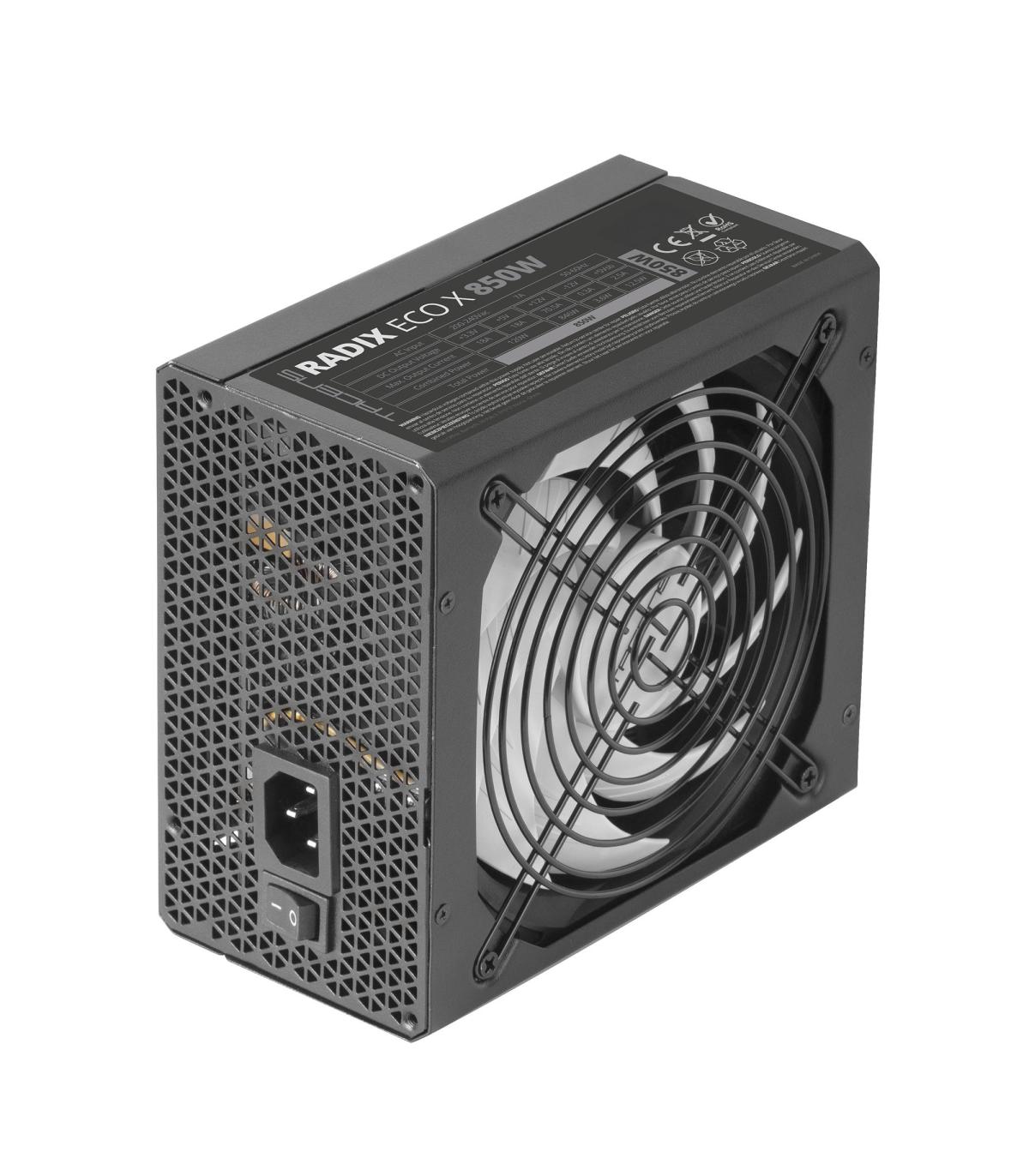 Fuente De Alimentacion Tacens Radix Eco X 850w Apfc 87 % Eficiencia Vent 140mm 10db Haswell