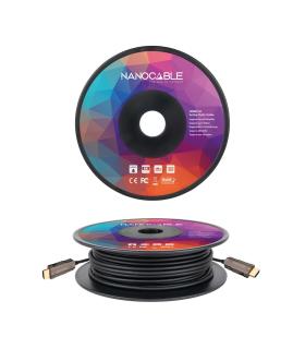 Nanocable Cable HDMI V2.0 AOC 4K@60Hz 18Gbps A M-A M, Negro, 30 m