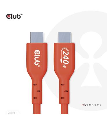 CLUB3D Cable certificado USB2 tipo C bidireccional USB-IF Datos 480 Mb, PD 240 W (48 V 5 A) EPR M M 1 m 3,23 pies