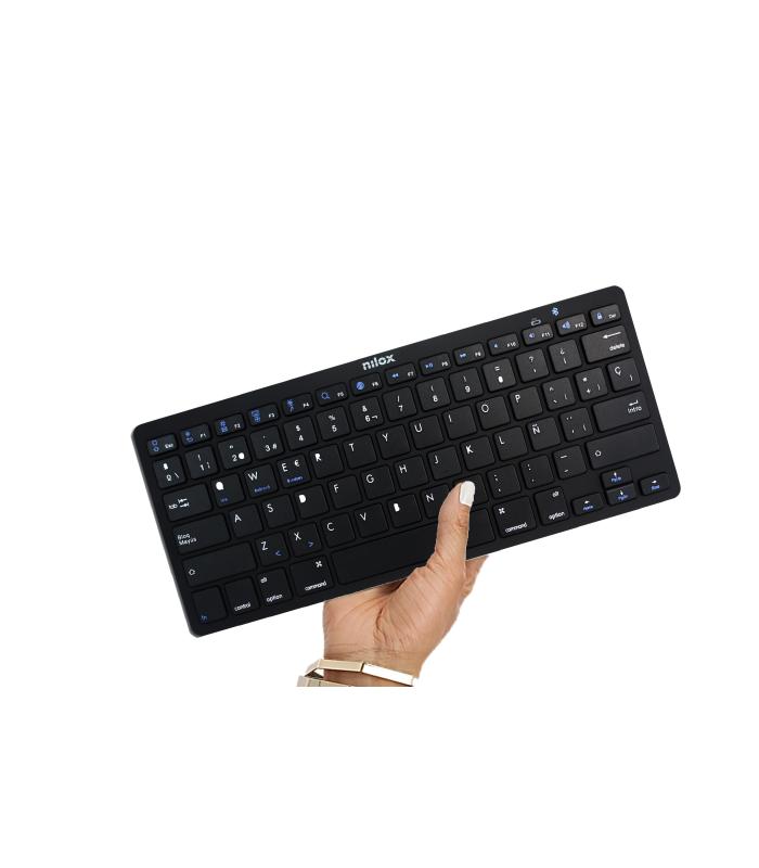 Nilox Teclado NXKB01B Bluetooh, Negro