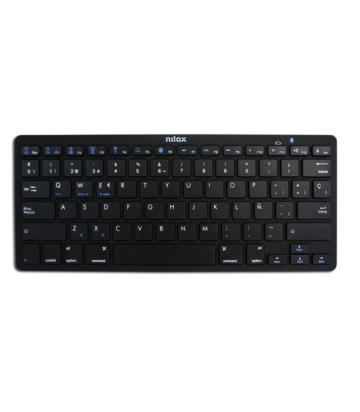 Nilox Teclado NXKB01B Bluetooh, Negro