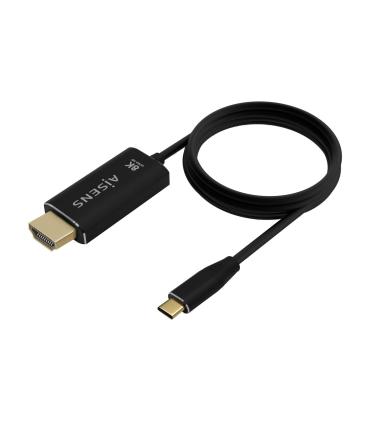 AISENS Cable Conversor Aluminio USB-C A HDMI 2.1 8k@60Hz, USB-C M-HDMI M, Negro, 2.0m