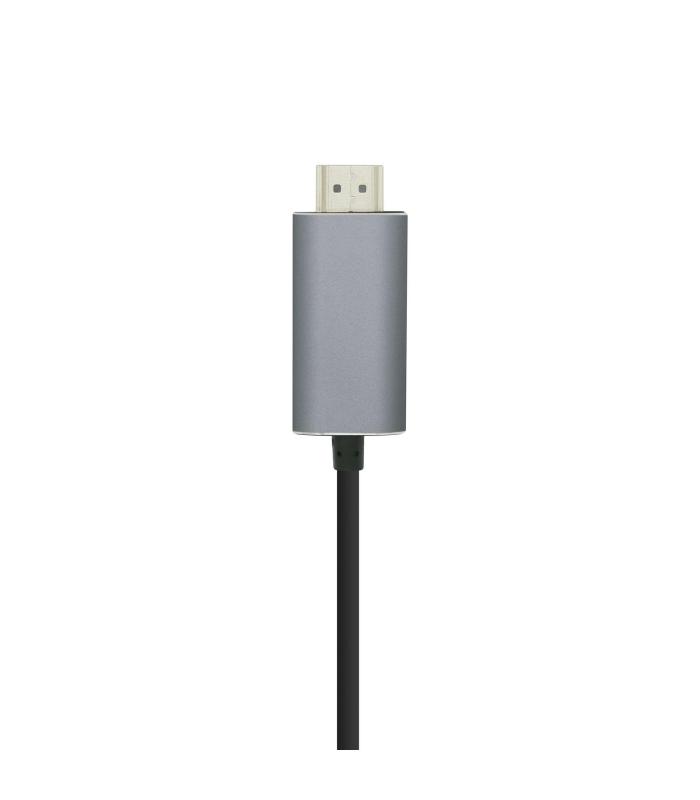 AISENS Cable conversor USB-C a HDMI 4K@60HZ, USB-C M-HDMI M, Negro, 1.8m
