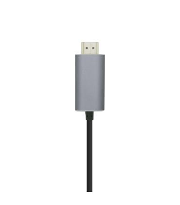AISENS Cable conversor USB-C a HDMI 4K@60HZ, USB-C M-HDMI M, Negro, 1.8m