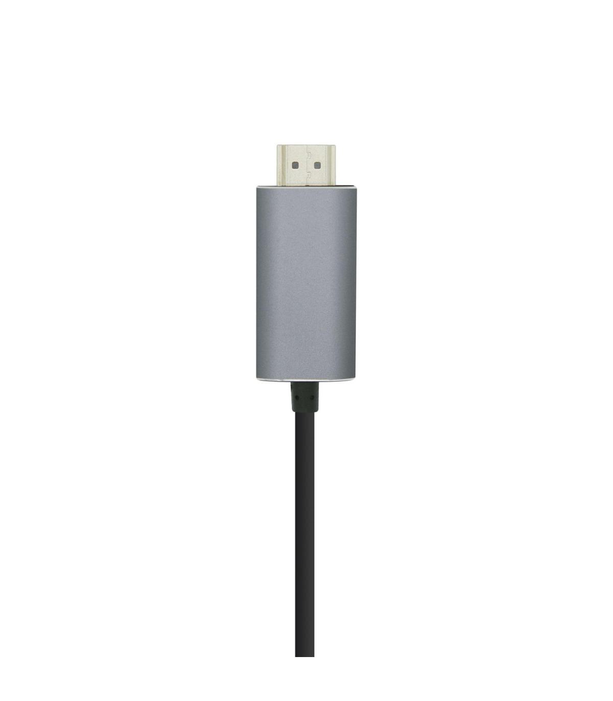 AISENS Cable conversor USB-C a HDMI 4K@60HZ, USB-C M-HDMI M, Negro, 1.8m