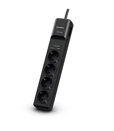 CyberPower P0420SUD0-DE limitador de tensión Negro 4 salidas AC 200 - 250 V 1,8 m