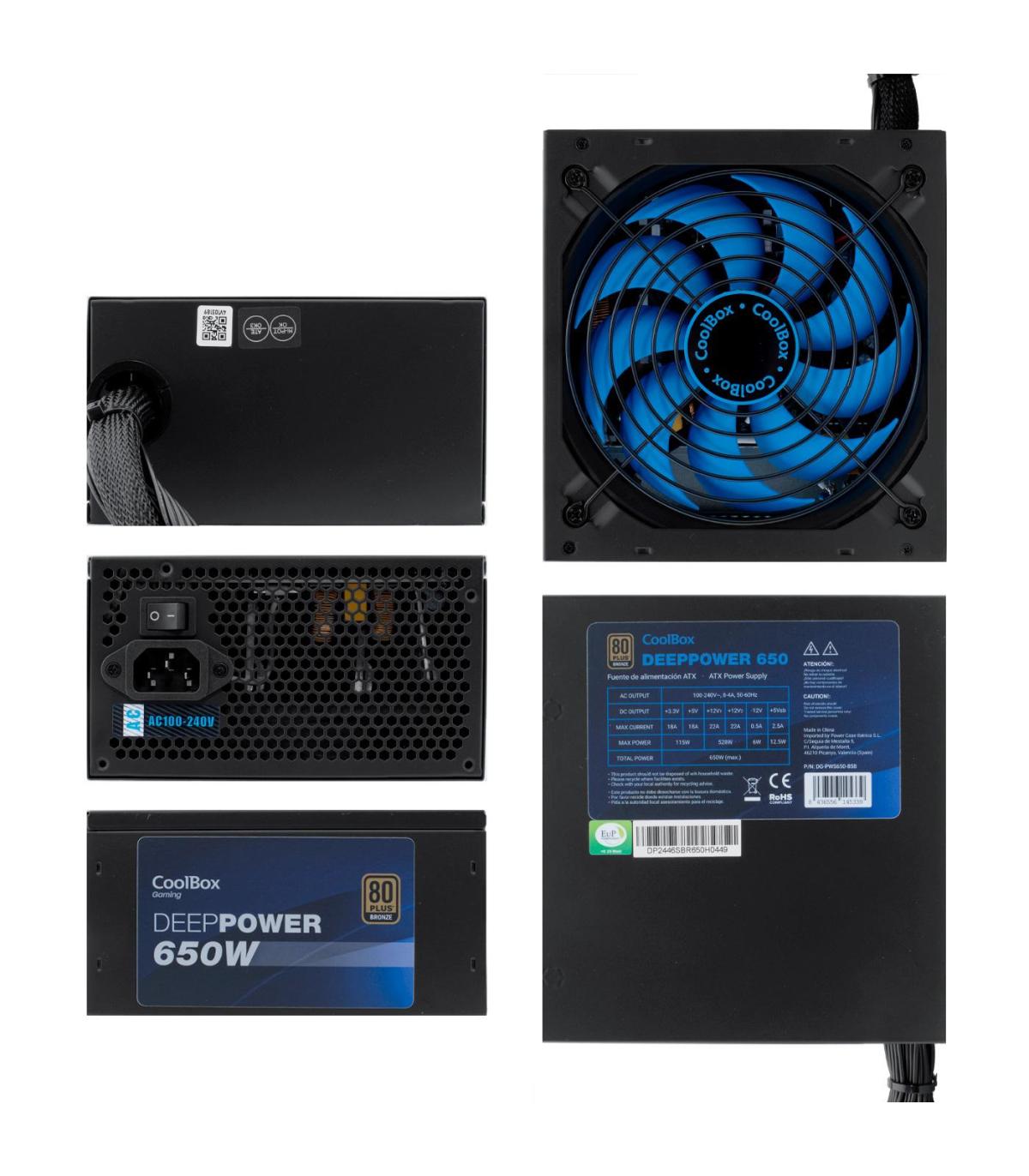 Deep Gaming DeepPower BR-650 unidad de fuente de alimentación 650 W 20+4 pin ATX ATX Negro