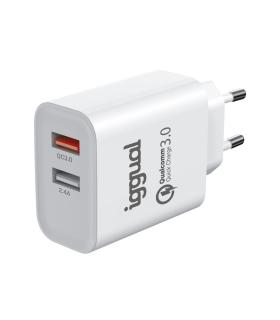 iggual Cargador 2xUSB carga rápida QC3.0 30W