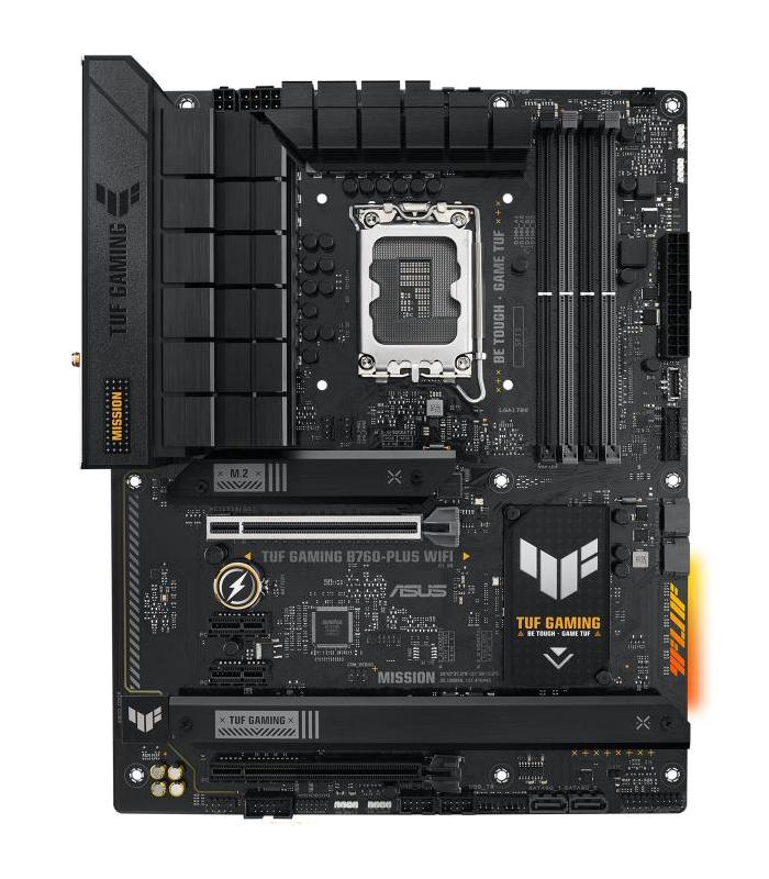 PLACA ASUS TUF GAMING B760-PLUS WIFI,INTEL,1700,B760,4DDR5,128GB,HDMI+DP,4SATA+3M.2,4USB 3.2+1USB-C,2.5GB+WIFI6E+BT5.2,ATX