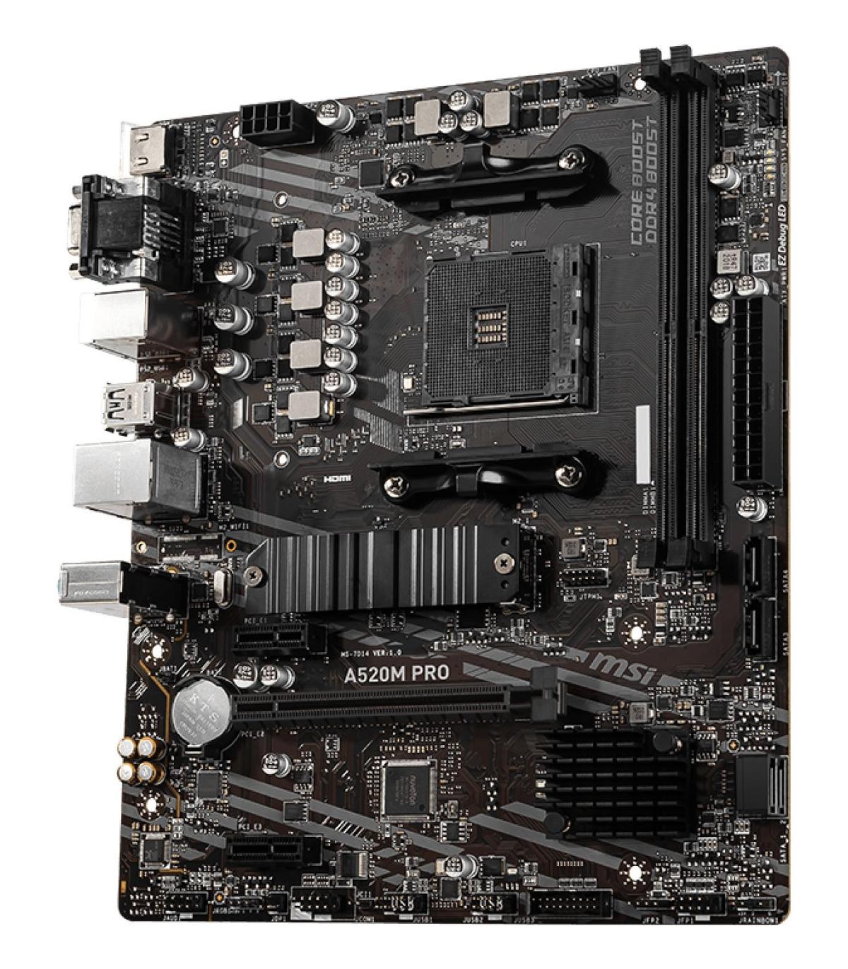MSI A520M PRO Placa Base AMD A520 Zcalo AM4 Micro ATX