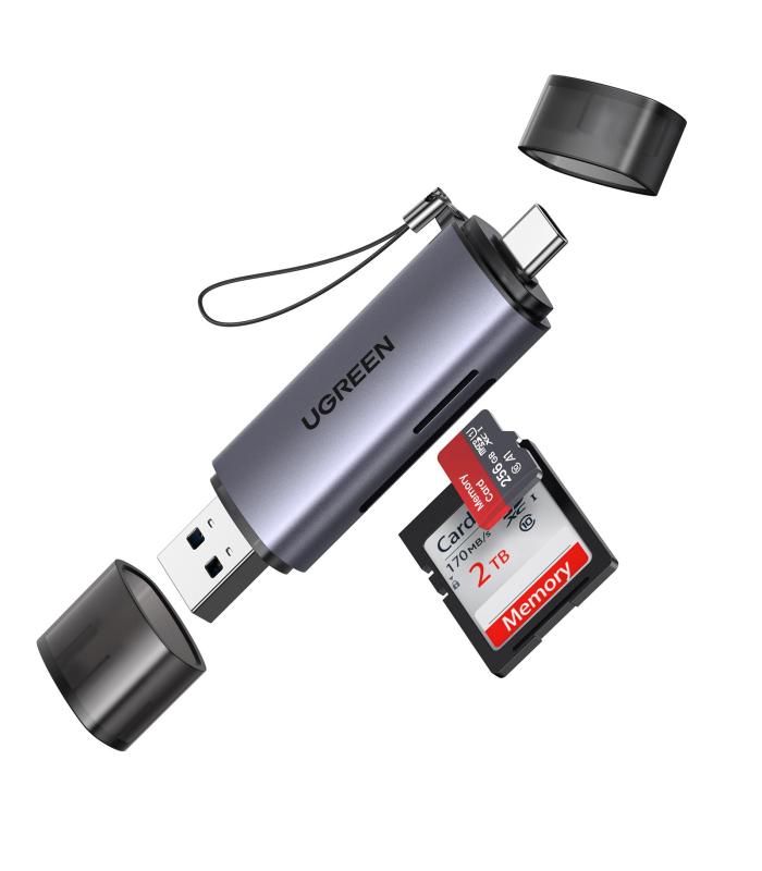 LECTOR TARJETA UGREEN 2in1 USB C OTG