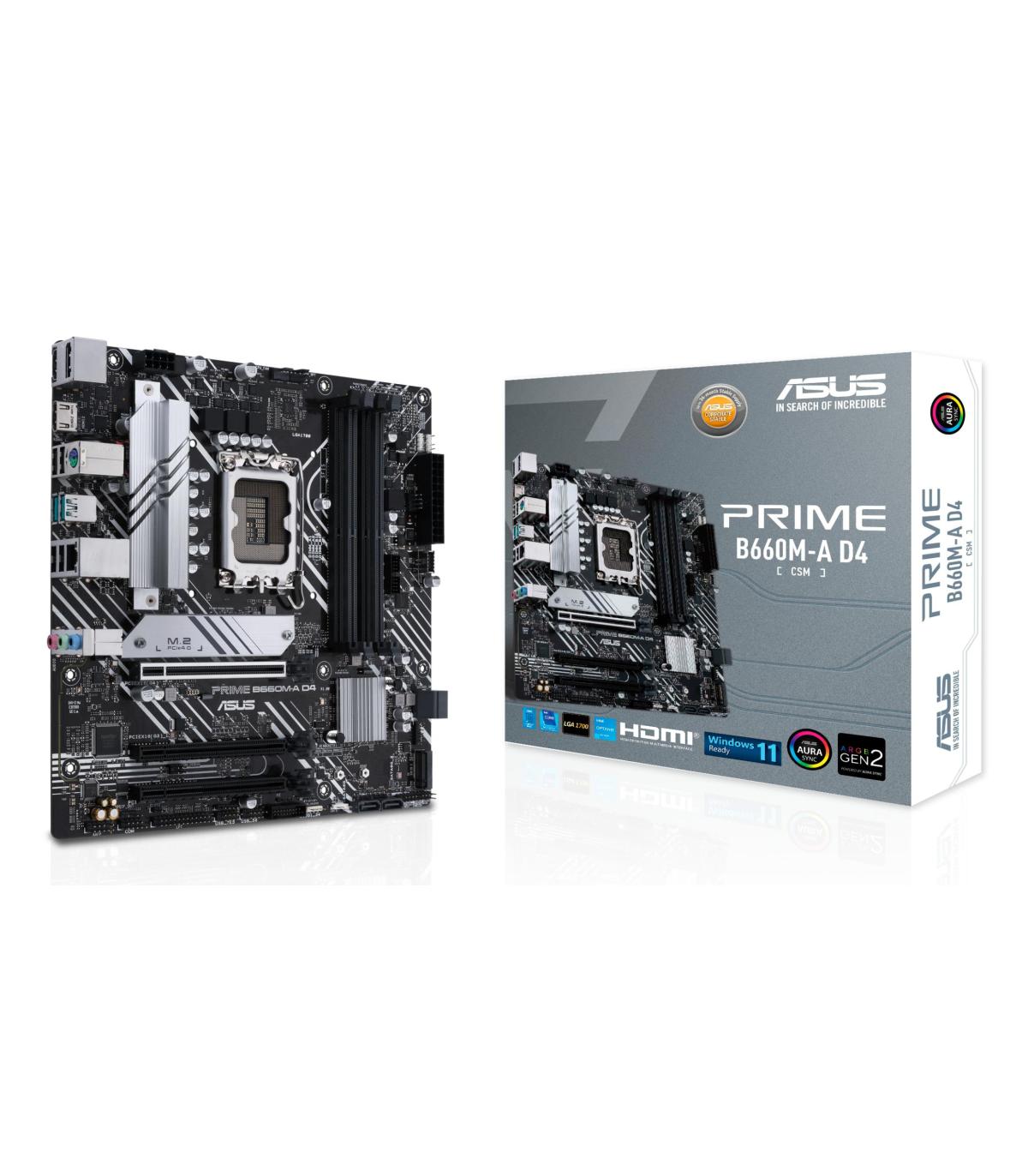 Placa Base Asus Prime B660M-A D4-CSM  Socket 1700  Micro ATX