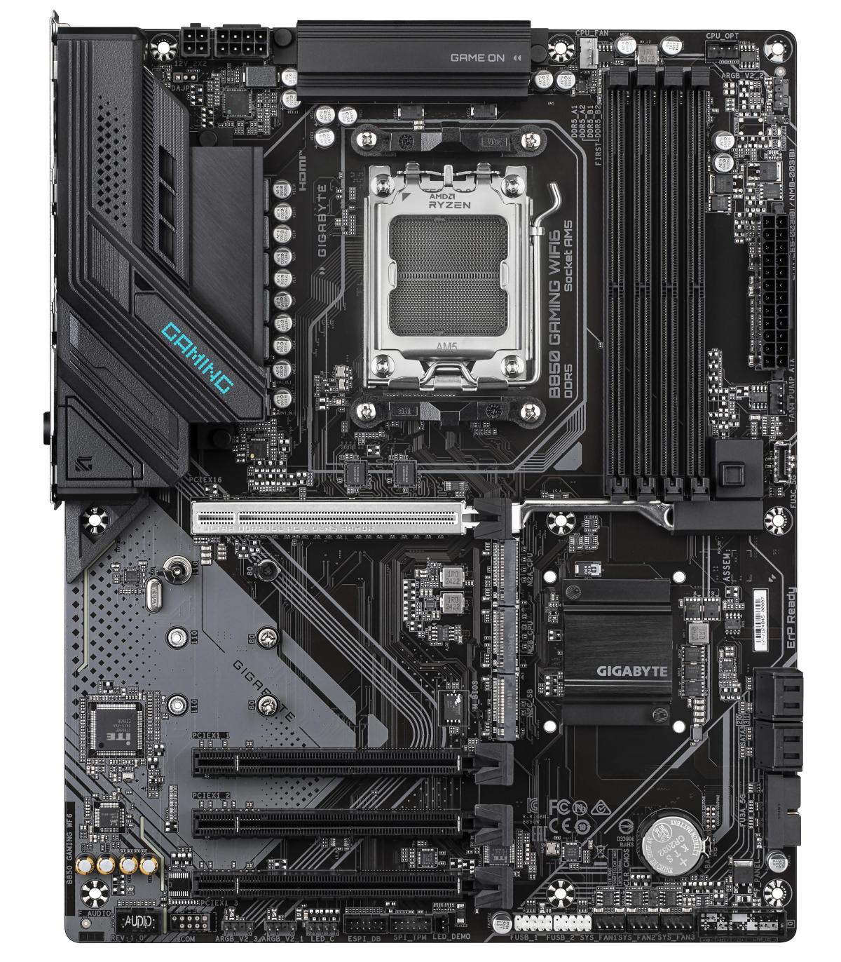 GIGABYTE B850 GAMING WIFI6 Placa Base - Procesadores AMD Ryzen Serie 9000, VRM Digital De 6+2+2 Fases, Hasta 8200MHz DDR5 (OC), 