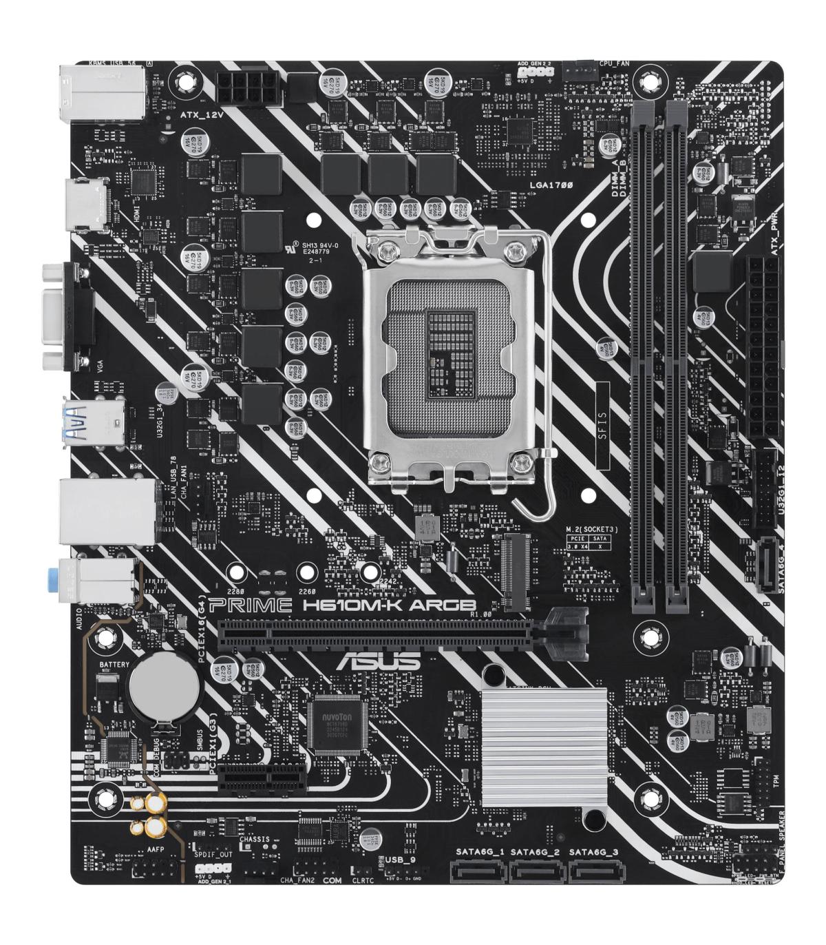 Placa Base Asus Prime H610M-K ARGB Socket 1700  Micro ATX