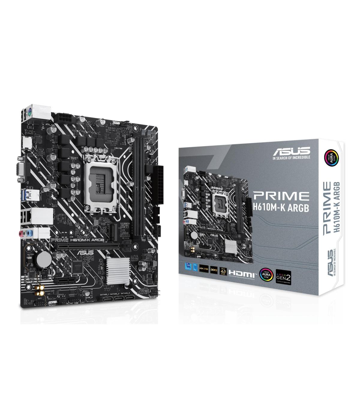 Placa Base Asus Prime H610M-K ARGB Socket 1700  Micro ATX