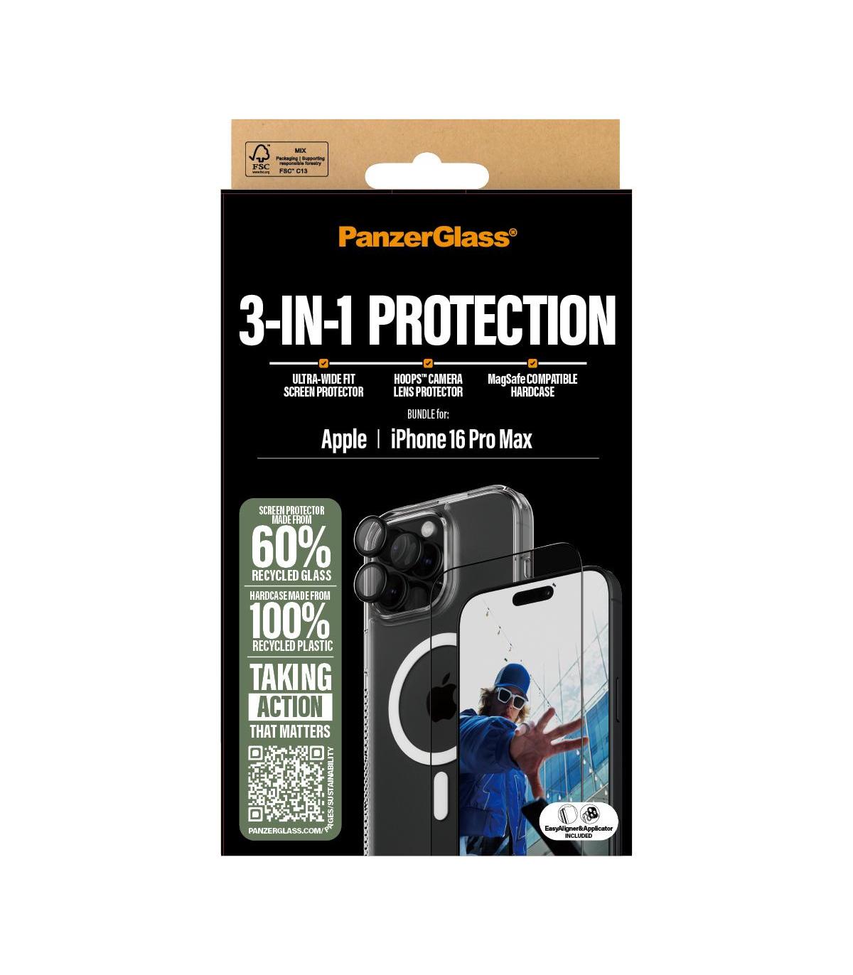 PanzerGlass 3-in-1 Bundle Protec. IPhone 16Pro Max