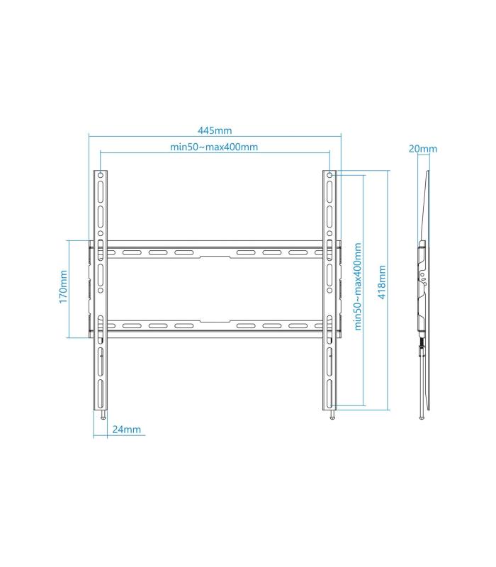 Tooq Soporte Pared LP1070F-B Pantallas 32"-70"