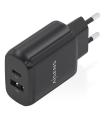 Cargador GaN De Pared Aisens A110-0924  1xUSB Tipo-C  1xUSB  30W  Negro