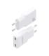 Cargador GaN De Pared Aisens ASCH-30W2P048-W  2xUSB Tipo-C  30W