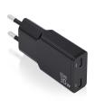 Cargador Gan De Pared Aisens ASCH-30W2P049-BK  2xUSB Tipo-C  30W