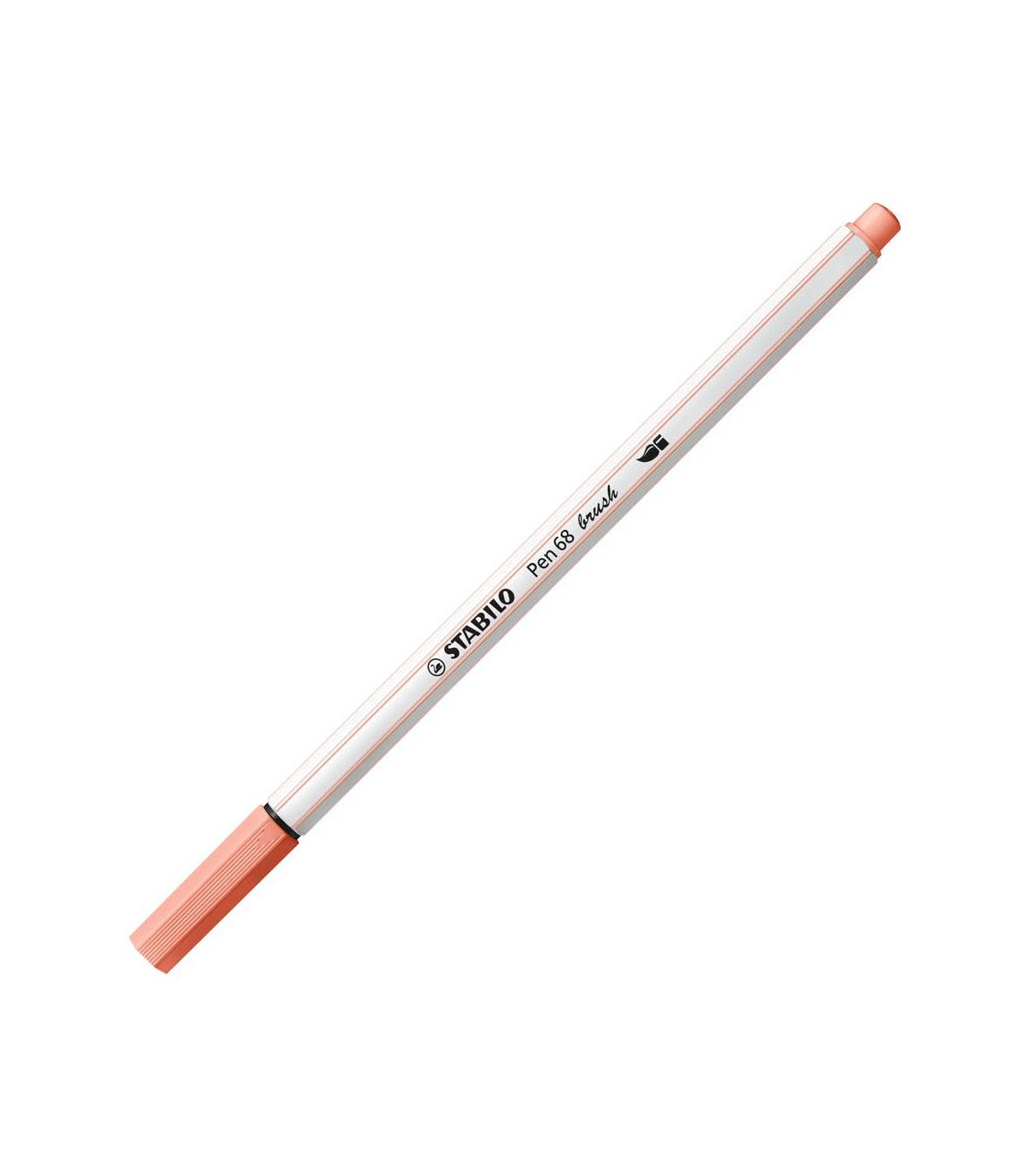 ESTUCHE CARTON 12 UNIDADES ROTULADOR PEN 68 BRUSH COLORES SURTIDOS STABILO 568 12-21