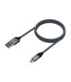 Cable USB 3.1 Tipo-C Aisens A107-0632  USB Tipo-C Macho - USB Macho  Hasta 27W  1250Mbps  1.5m  Gris