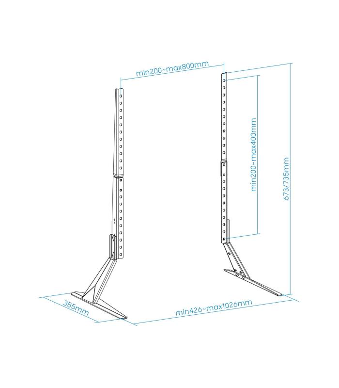 Soporte De Mesa Tooq DB2375F-B Para TV Y Porttil De 23-75'
