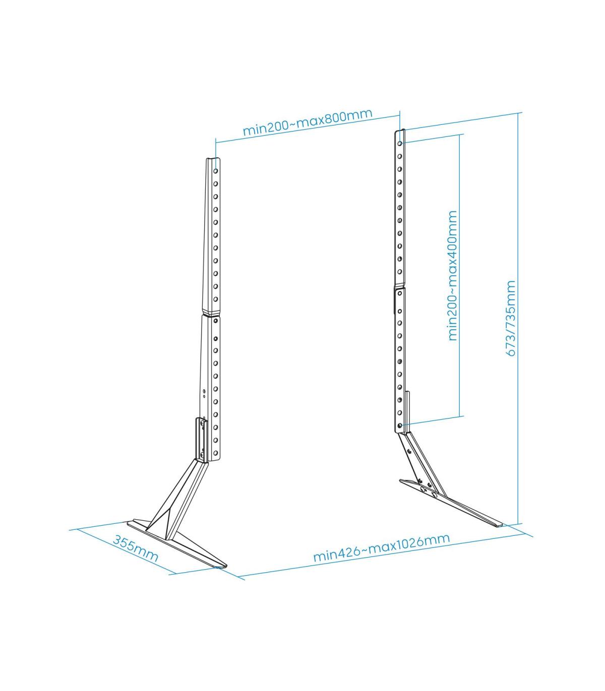 Soporte De Mesa Tooq DB2375F-B Para TV Y Porttil De 23-75'
