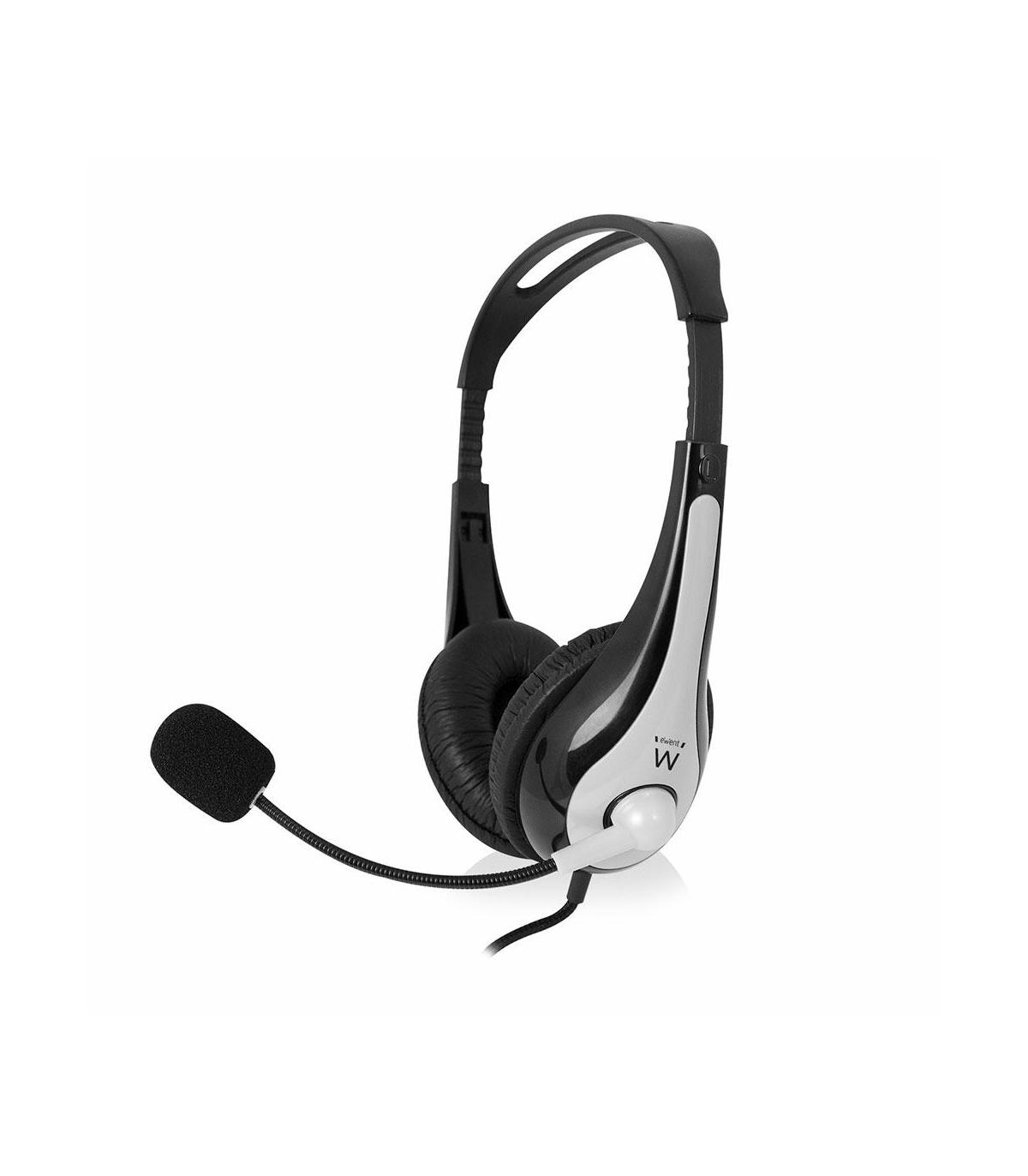 EWENT EW3562 Auriculares + Micrfono Streo Negro