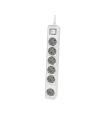 Regleta Con Interruptor Philips CHP2164W/62/ 6 Tomas De Corriente/ Cable 1.5m/ Blanco