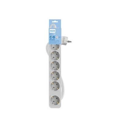 Regleta Con Interruptor Philips CHP2164W 62  6 Tomas De Corriente  Cable 1.5m  Blanco