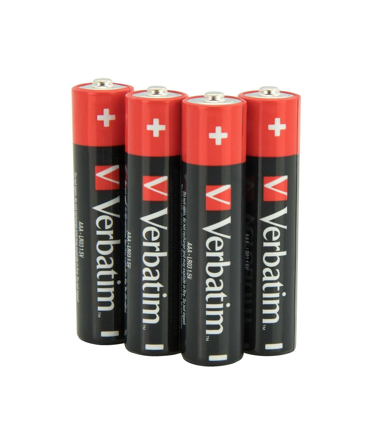 PILAS ALCALINAS VERBATIM LR03 AAA 1.5V - PACK 4